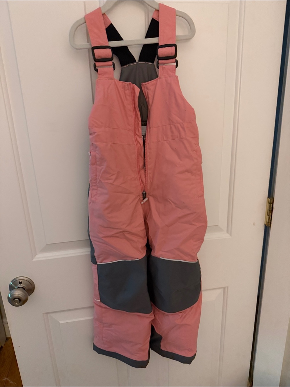 Kids Columbia Pink and Gray Snow Bib Overall snow pants